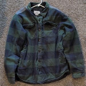 Legendary Whitetails QuiltedGreen & Navy Buffalo Plaid Button-Front Shirt Jacket